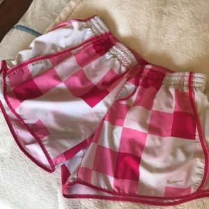 Nike Pink Checkered Running Shorts